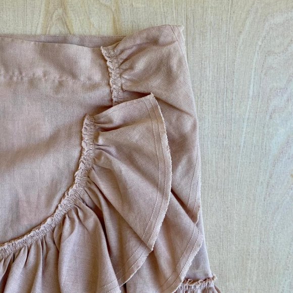 💃🏼5x HP!💃🏼 NWT IRO Musk Linen Ruffle Skirt - Picture 10 of 11